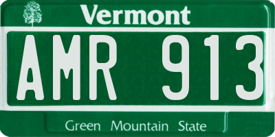 VT license plate AMR913