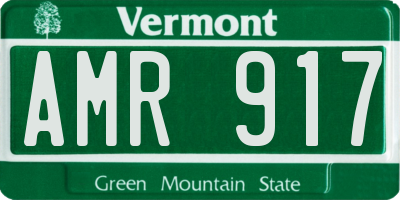 VT license plate AMR917