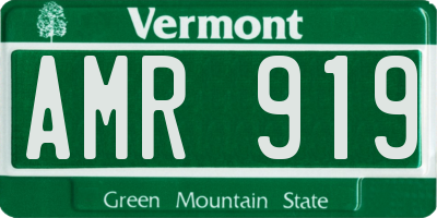 VT license plate AMR919