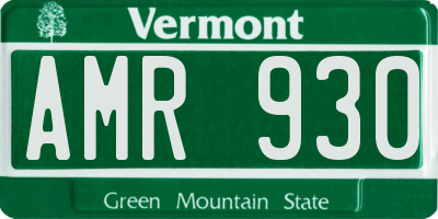 VT license plate AMR930