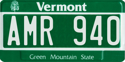 VT license plate AMR940
