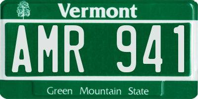 VT license plate AMR941