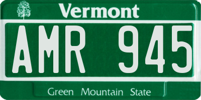 VT license plate AMR945