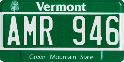 VT license plate AMR946