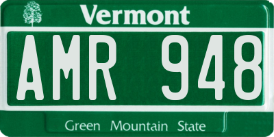 VT license plate AMR948