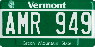 VT license plate AMR949