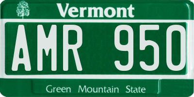 VT license plate AMR950