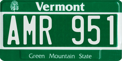VT license plate AMR951