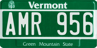 VT license plate AMR956