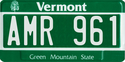 VT license plate AMR961