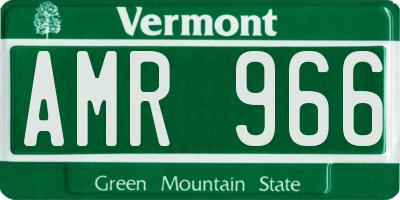 VT license plate AMR966