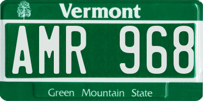 VT license plate AMR968