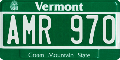 VT license plate AMR970