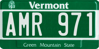 VT license plate AMR971
