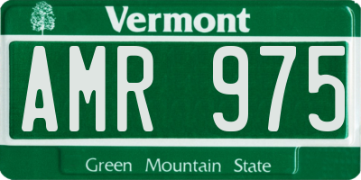 VT license plate AMR975