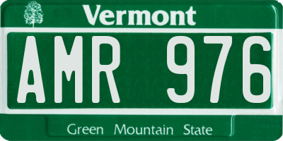VT license plate AMR976