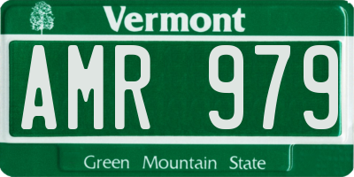 VT license plate AMR979