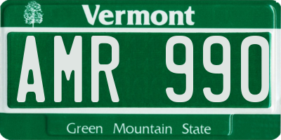 VT license plate AMR990
