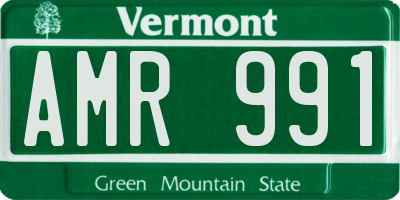 VT license plate AMR991