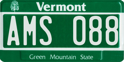 VT license plate AMS088