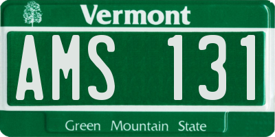 VT license plate AMS131