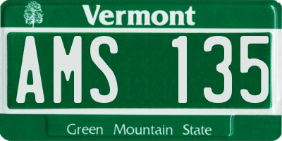 VT license plate AMS135