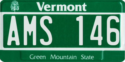 VT license plate AMS146