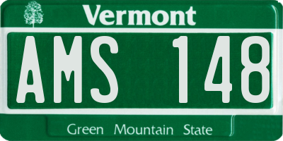 VT license plate AMS148