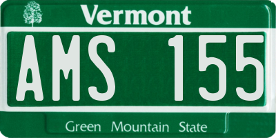 VT license plate AMS155