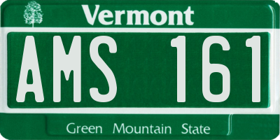 VT license plate AMS161