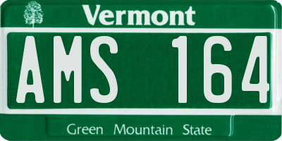 VT license plate AMS164