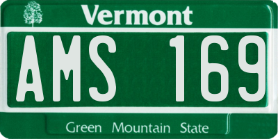VT license plate AMS169