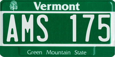 VT license plate AMS175