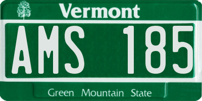VT license plate AMS185
