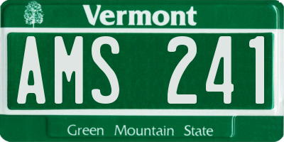 VT license plate AMS241