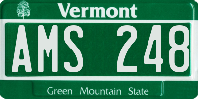 VT license plate AMS248