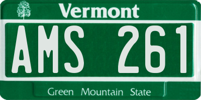 VT license plate AMS261