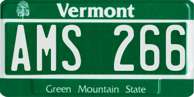 VT license plate AMS266
