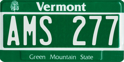 VT license plate AMS277