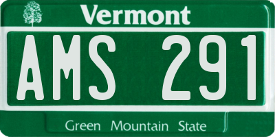 VT license plate AMS291