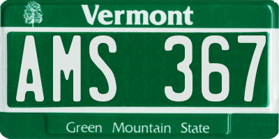 VT license plate AMS367