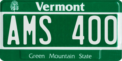 VT license plate AMS400