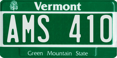 VT license plate AMS410