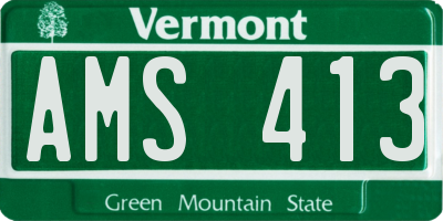 VT license plate AMS413