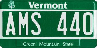 VT license plate AMS440