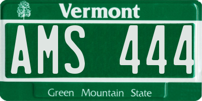 VT license plate AMS444