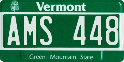 VT license plate AMS448