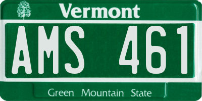 VT license plate AMS461