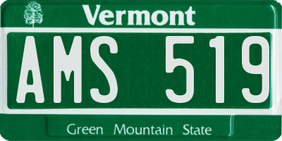 VT license plate AMS519