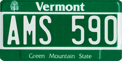VT license plate AMS590